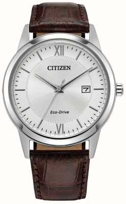 Citizen Men's | Eco-Drive | Silver Dial | Brown Leather Strap AW1780-25A