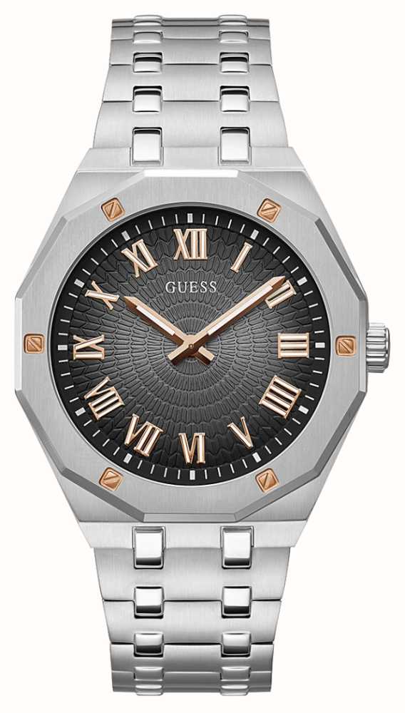 Guess men's stainless hot sale steel bracelet watch