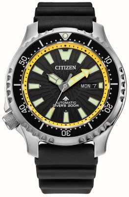 Citizen Men's Promaster Diver Automatic Black Dial Black PU Strap NY0130-08E