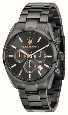 Maserati Men's Attrazione (43mm) Black Dial / Black Stainless Steel Bracelet R8853151001