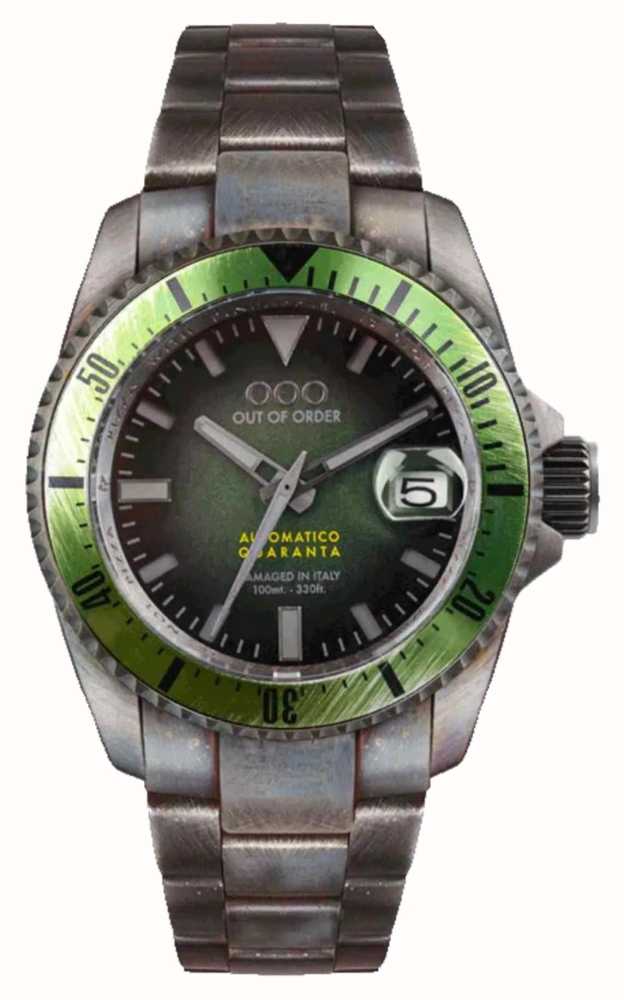 Out Of Order OOO.001-21.VE - Automatico Quaranta Green Watch • Watchard.com