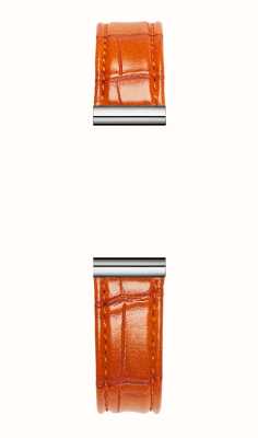 Herbelin Antarès Interchangeable Watch Strap - Croc Textured Orange Leather / Stainless Steel - Strap Only BRAC17048A118