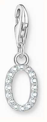 Thomas Sabo Charm Pendant Letter O With White Stones Sterling Silver 1952-051-14
