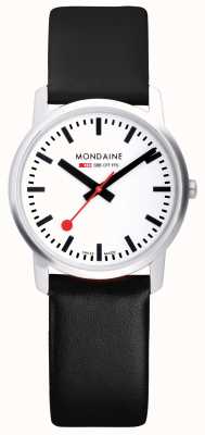 Mondaine Men's Simply Elegant Black Leather Watch 41mm Case A638.30350.11SBO