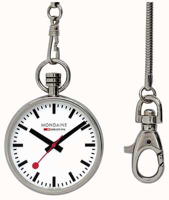 Mondaine Official Swiss Railways Pocket Watch (43mm) White Dial / Stainless Steel A660.30316.11SBB