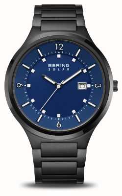 Bering Solar Men s 42mm Blue Dial Blue Stainless Steel