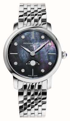 Frederique Constant Classics Slimline Ladies Moonphase (30mm) Mother-of-Pearl Dial / Stainless Steel FC-206MPBD1S6B