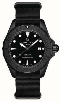 Certina DS Action Diver Automatic (43mm) Black Dial / Black Fabric Strap C0326073805100