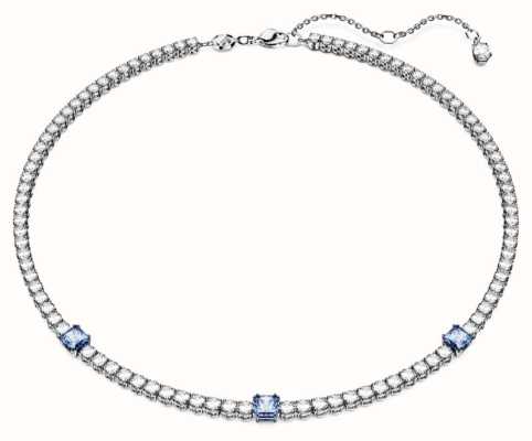 Swarovski Matrix Tennis Rhodium Plated Blue and White Crystals 5666167
