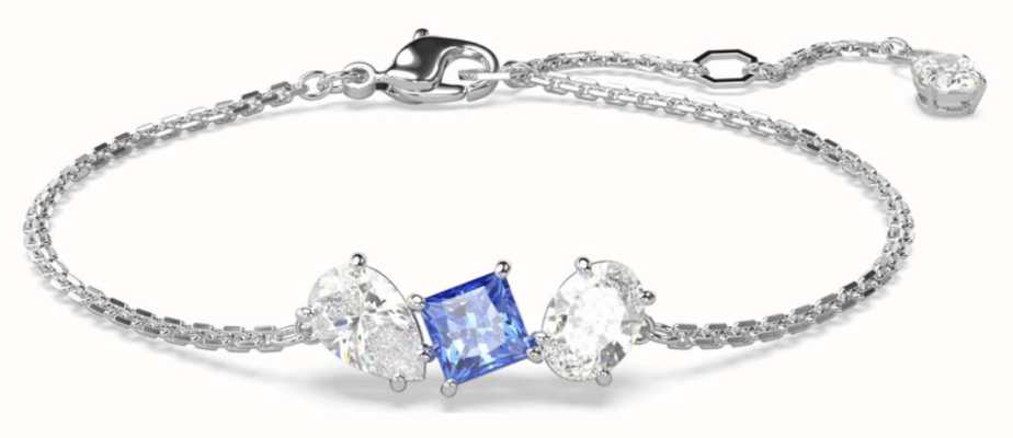 Swarovski Mesmera Bracelet Rhodium Plated White and Blue Crystals 5668359