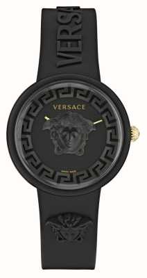 Versace MEDUSA POP (39mm) Black Dial / Black Silicone Strap VE6G00223