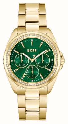 BOSS Atea (38mm) Green Dial / Gold Stainless Steel Bracelet 1502714