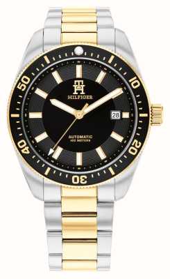 Tommy Hilfiger TH85 Automatic (40mm) Black Dial / Two-Tone Stainless Steel Bracelet 1710552