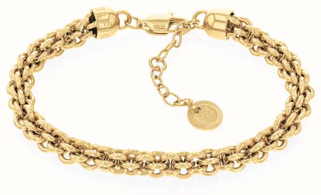 Tommy Hilfiger Women's Intertwined Circles Chain Bracelet Gold Tone Stainless Steel 2780842