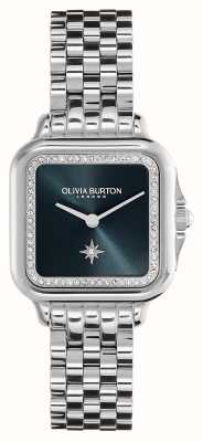 Olivia Burton Soft Square Blue Dial / Stainless Steel Bracelet 24000083