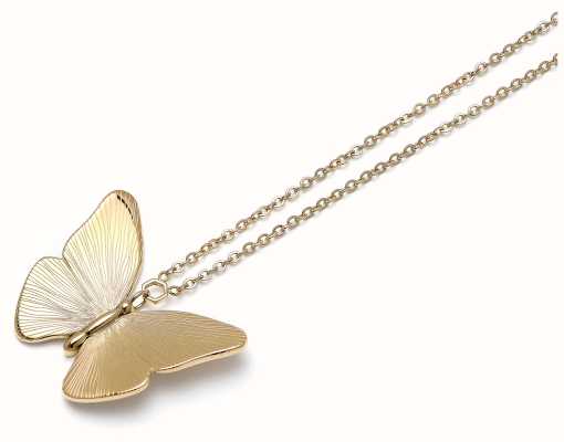 Olivia Burton Gold Plated Butterfly with etched detail | Necklace 24100119
