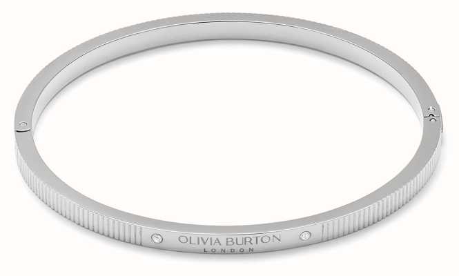 Olivia Burton Classic Linear Silver Crystal Bangle 24100013