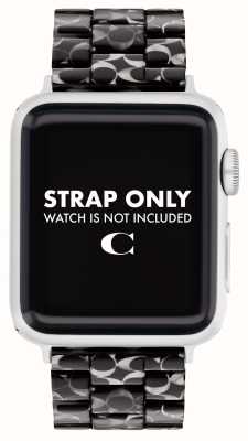 Coach Apple Watch Strap (38/40/41mm) Patterned Black Resin Bracelet 14700232