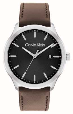 Calvin Klein Define Men's (43mm) Black Dial / Brown Leather Strap 25200354