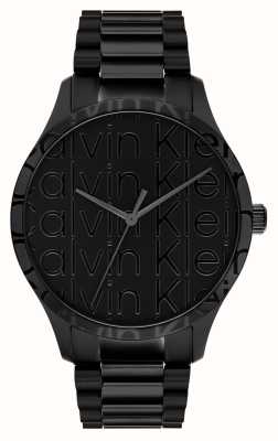 Calvin Klein Iconic (42mm) Black Logo Dial / Black Stainless Steel Bracelet 25200344
