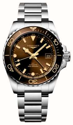 LONGINES HydroConquest GMT (41mm) Sunray Brown Dial / Stainless Steel Bracelet L37904666