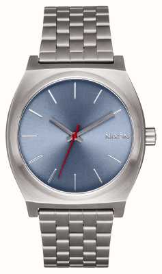Nixon Time Teller (37mm) Blue Dial / Light Gunmetal Stainless Steel Bracelet A045-5160-00