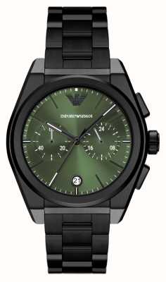 Emporio Armani Men\'s | Green Chronograph Dial | Stainless Steel Bracelet  AR11480 - First Class Watches™ IRL