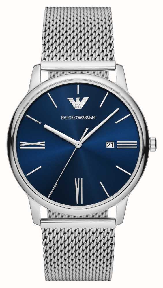 Armani mesh best sale strap watch