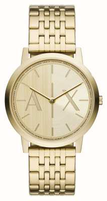 Armani Exchange Men\'s | Black Dial AX2145 Class First - Stainless | IRL Steel Gold Watches™ Bracelet Tone