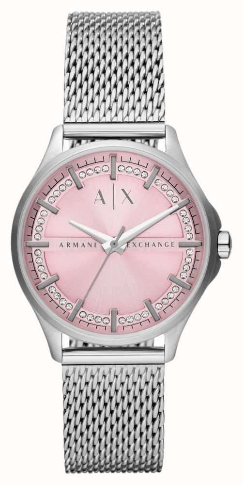 Armani Exchange Women's (36mm) Pink Dial / Steel Mesh Bracelet AX5273