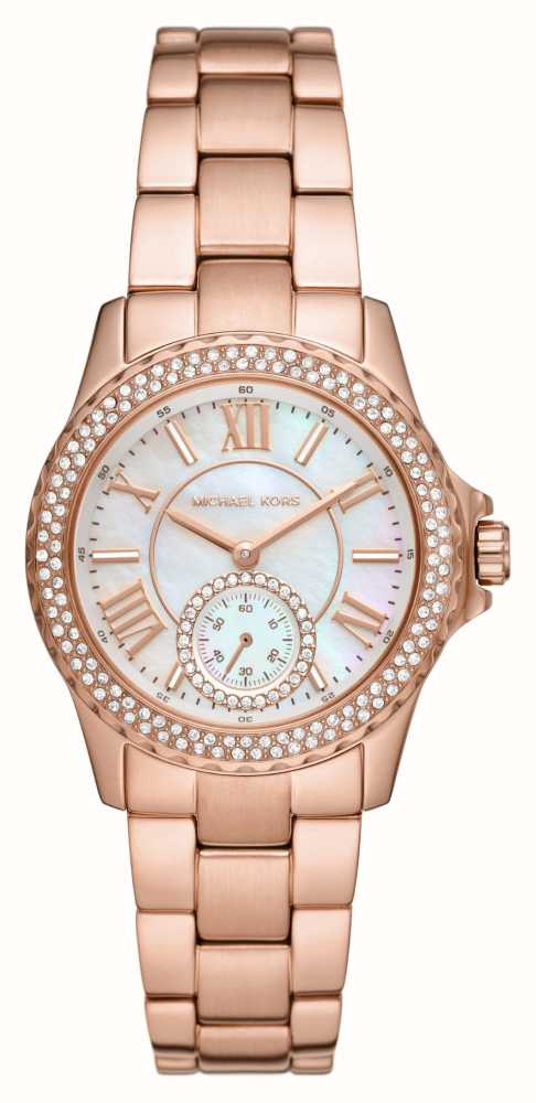 Michael Kors Everest 33mm Mother of Pearl Dial Rose Gold Tone