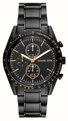 Michael Kors Accelerator (42mm) Black Chronograph Dial / Black Stainless Steel Bracelet MK9113