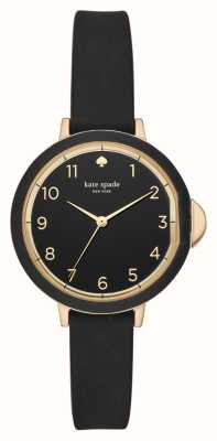 Kate Spade Park Row (34mm) Black Dial / Black Silicone Strap KSW1352