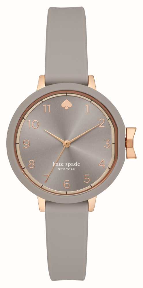 Kate Spade Park Row 34mm Grey Dial Grey Silicone Strap KSW1519