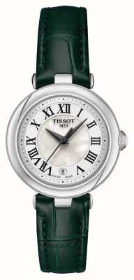 Tissot Bellissima (26mm) Mother-of-Pearl Dial / Green Leather Strap T1260101611302