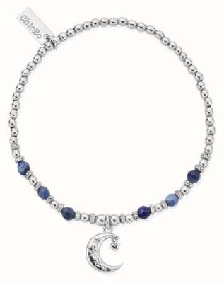 ChloBo Phases of the Goddess LOVE BY THE MOON Sodalite Bracelet - 925 Sterling Silver SBSFR3346