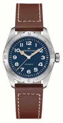 Hamilton Khaki Field Expedition Auto (37mm) Blue Dial / Brown Leather Strap H70225540