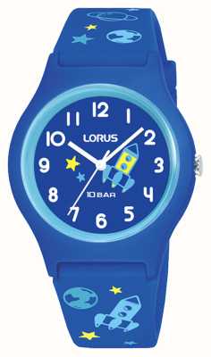Lorus Kid's Outer-Space 100m (34mm) Blue Dial / Blue Silicone RRX45HX9