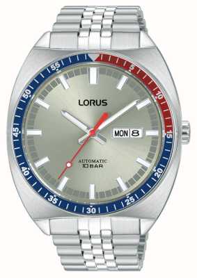 Lorus Sports Automatic Day/Date 100m (43mm) Silver Sunray Dial / Stainless Steel RL447BX9