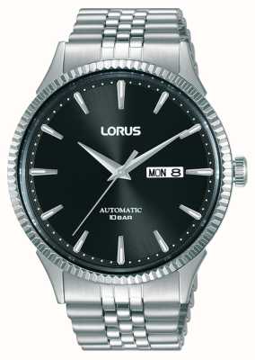 Lorus Classic Automatic Day/Date 100m (43mm) Black Sunray Dial / 7-Link Stainless Steel RL471AX9