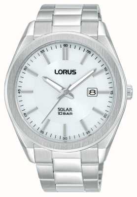 Lorus Sports Solar 100m (42.5mm) White Sunray Dial / Stainless Steel RX355AX9