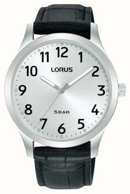 Lorus Classic Quartz (40mm) White Sunray Dial / Black Leather RRX07JX9