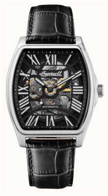Ingersoll The California Automatic (39mm) Black Skeleton Dial / Black Leather Strap I14202