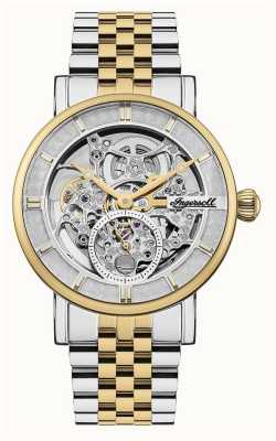 Ingersoll The Herald Automatic (40mm) Silver Skeleton Dial / Two-Tone Stainless Steel Bracelet I00414