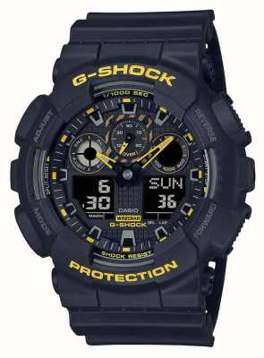 Casio G-Shock 'Caution Yellow' Shock Resistant Black Silicone GA-100CY-1AER