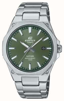 Casio Edifice Slim Analogue (40mm) Khaki Green Dial / Stainless Steel EFR-S108D-3AVUEF