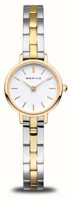 Bering Women's Classic (22mm) White Dial / Two-Tone Stainless Steel Bracelet 11022-714