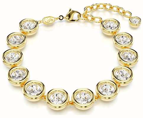 Swarovski Imber Bracelet Round Cut White Crystals Gold-Tone Plated 5682586