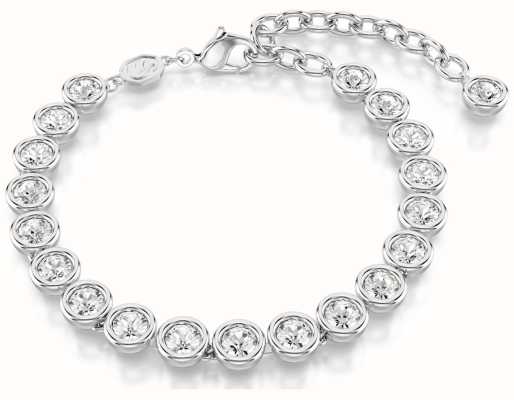 Swarovski Imber Tennis Bracelet Round Cut White Crystals Rhodium Plated 5682666