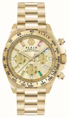 Philipp Plein Women's Street Couture Nobile Lady (38mm) Gold Dial / Gold-Tone Stainless Steel Bracelet PWSBA0223